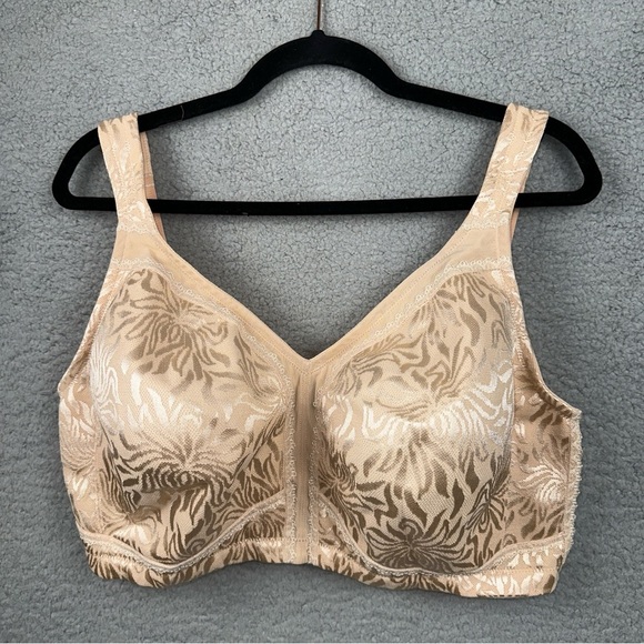 Wingslove Bra Womens 40H Beige Full Coverage Minimizer Wirefree Non Padded NEW - Picture 1 of 7